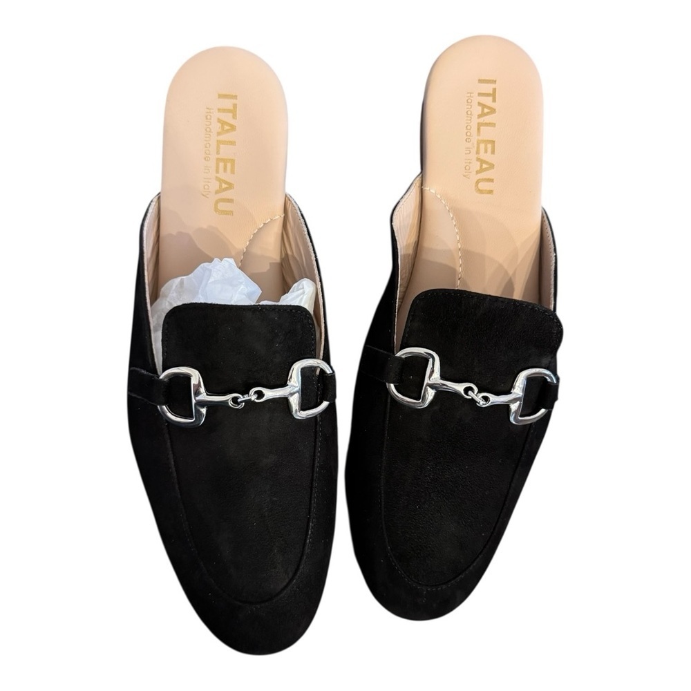 Italeau Lisa Flexlite Mules Nero - black suede NIB